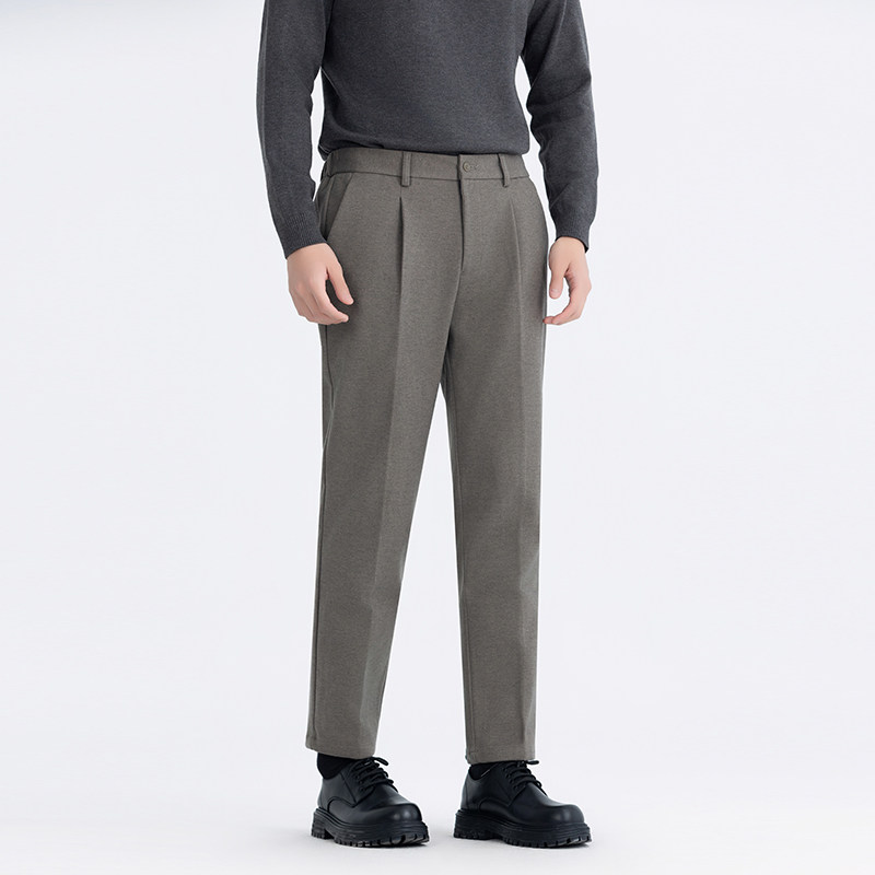 高级感松紧腰秋冬加厚毛呢裤男九分裤秋冬男士休闲裤宽松抗皱长裤,淘宝优惠券,粉丝福利购,淘宝优惠卷