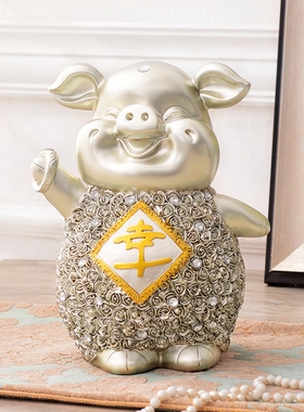 欧式风幸福猪电视柜结婚装饰品