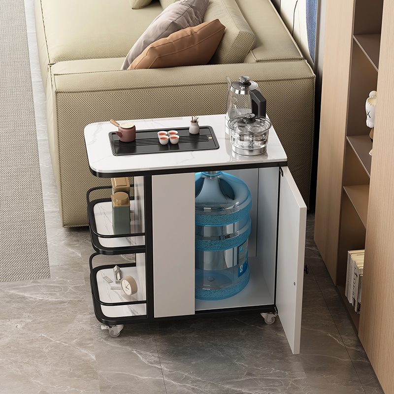 可移动茶桌烧水壶一体小户型岩板沙发边柜侧边几客厅阳台家用茶台 - 图2