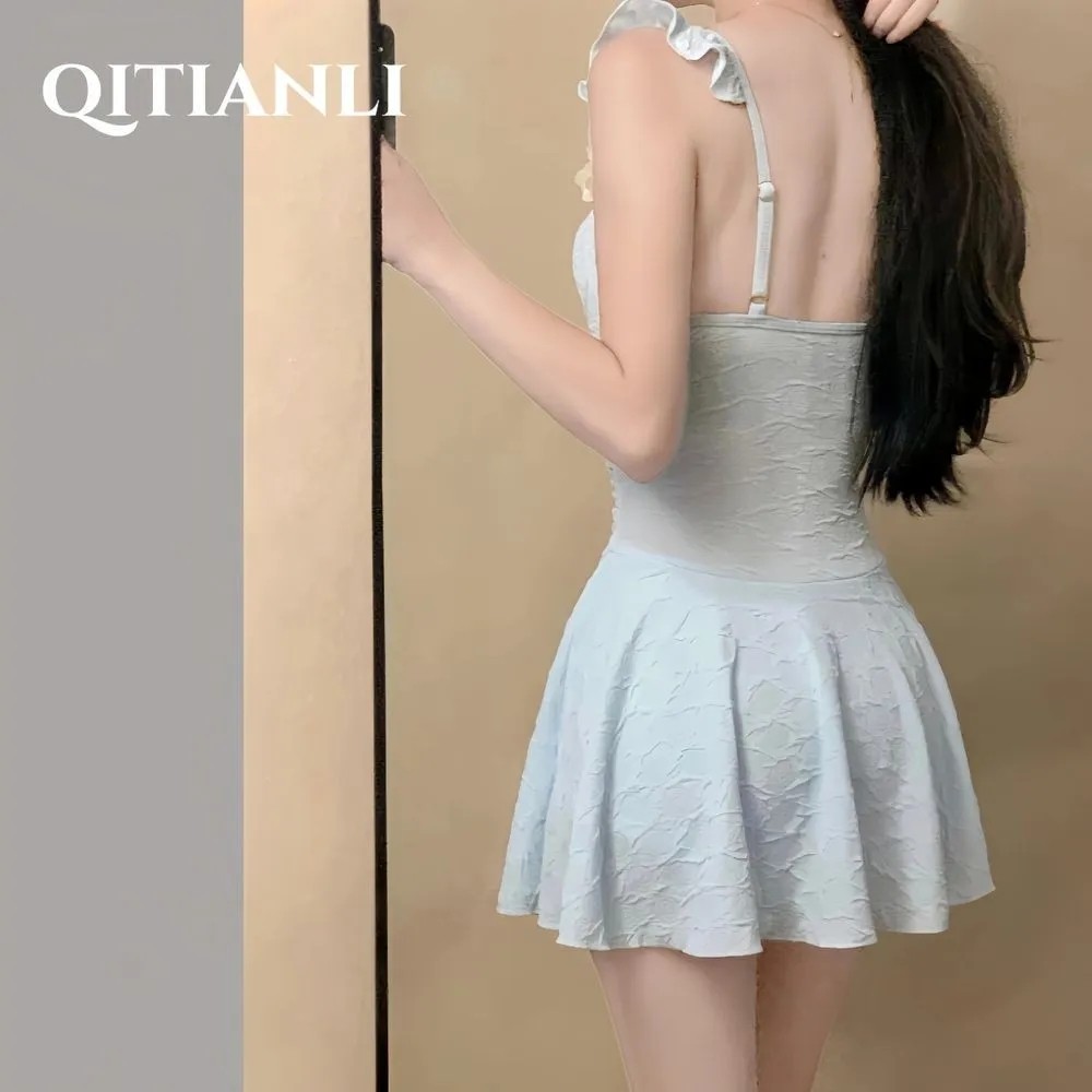 泳衣女裙式连体保守遮肉显瘦韩版ins气质海边显身材沙滩度假泳装,淘宝优惠券,粉丝福利购,淘宝优惠卷