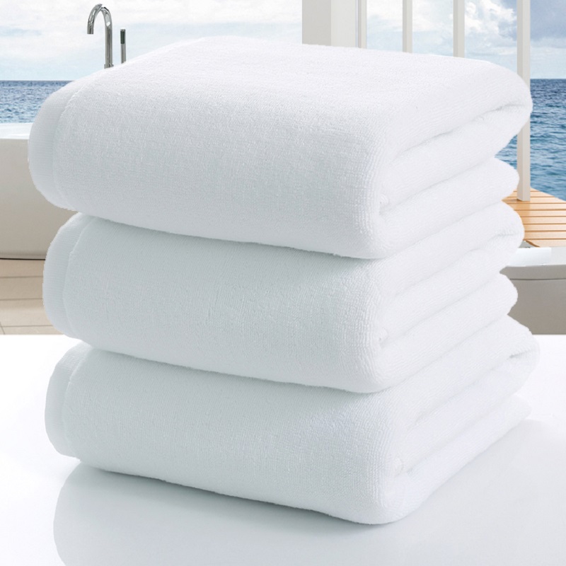 宾馆专用大毛巾白色五星级酒店浴巾纯棉成人男女加厚柔软吸水全棉-图1
