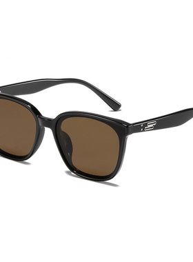 偏光方形大框男女腮红色墨镜