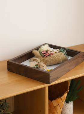 放干花永生花相框立体中空diy