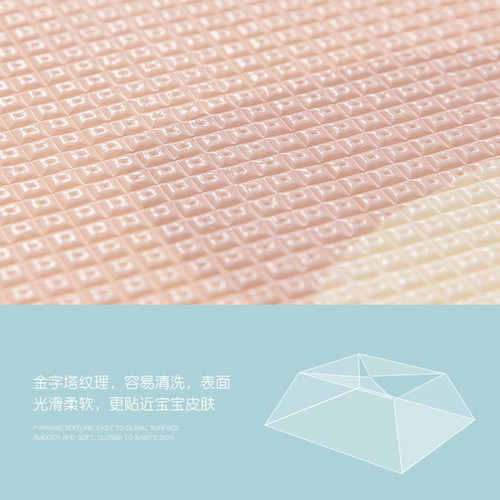 大尺寸XPE标准2厘米防摔保暖床边垫宝宝婴幼儿爬行垫隔凉防潮客厅-图0