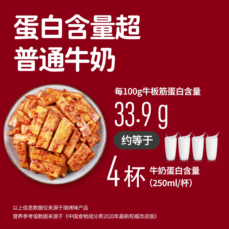 科尔沁牛板筋四川风味特产休闲零食 150g*2袋香辣味烧烤味小吃,淘宝优惠券,粉丝福利购,淘宝优惠卷