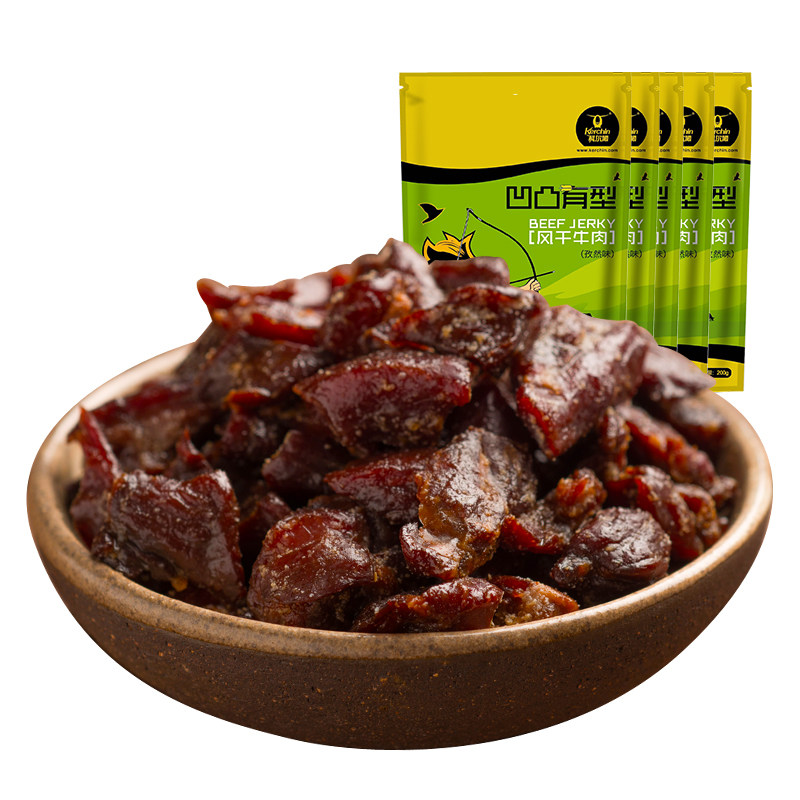 内蒙古科尔沁手撕牛肉粒风干牛肉干 科尔沁食品牛肉类
