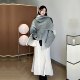 High-end gradient double-sided wool poncho coat