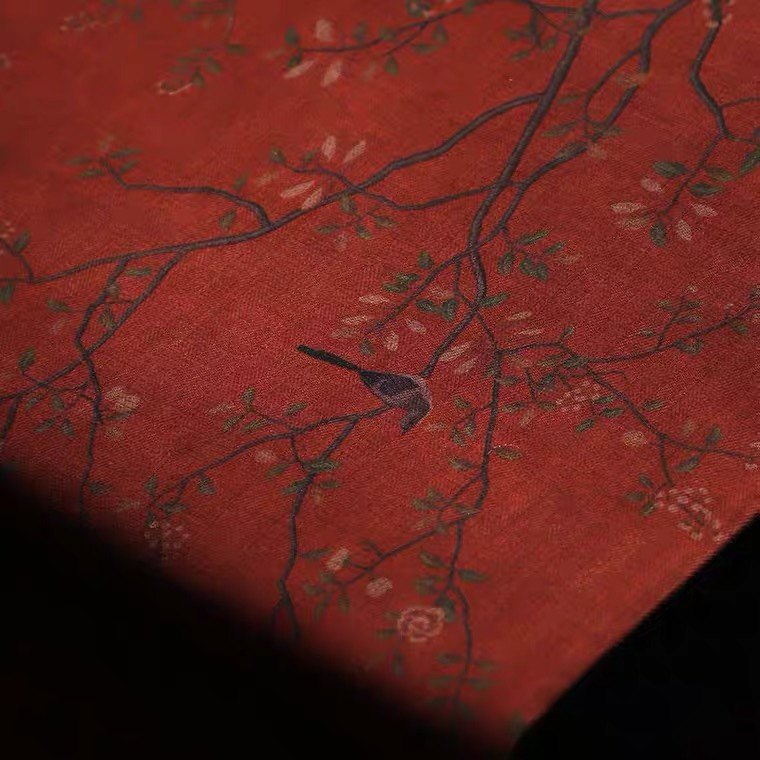 香云纱茶席双面复古红色茶桌垫中式花鸟桌旗国风国潮茶杯垫壶垫子,淘宝优惠券,粉丝福利购,淘宝优惠卷