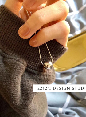 冷淡风纯银短项链