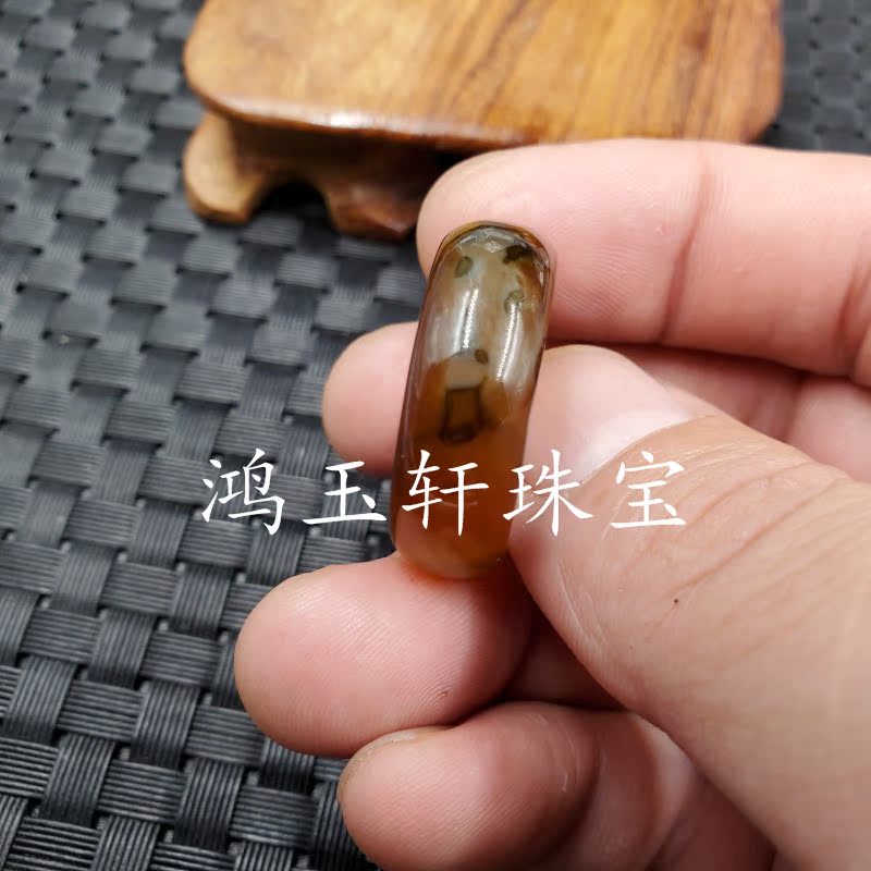 鸿玉轩咖啡色玛瑙戒指玉髓玛瑙戒指玉石戒指饰品戒指玉指环-图3