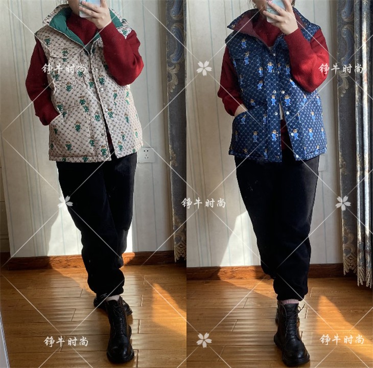 断码清专柜正品熊女大牌风羽绒服马甲背心TTJD214901S JD214901S