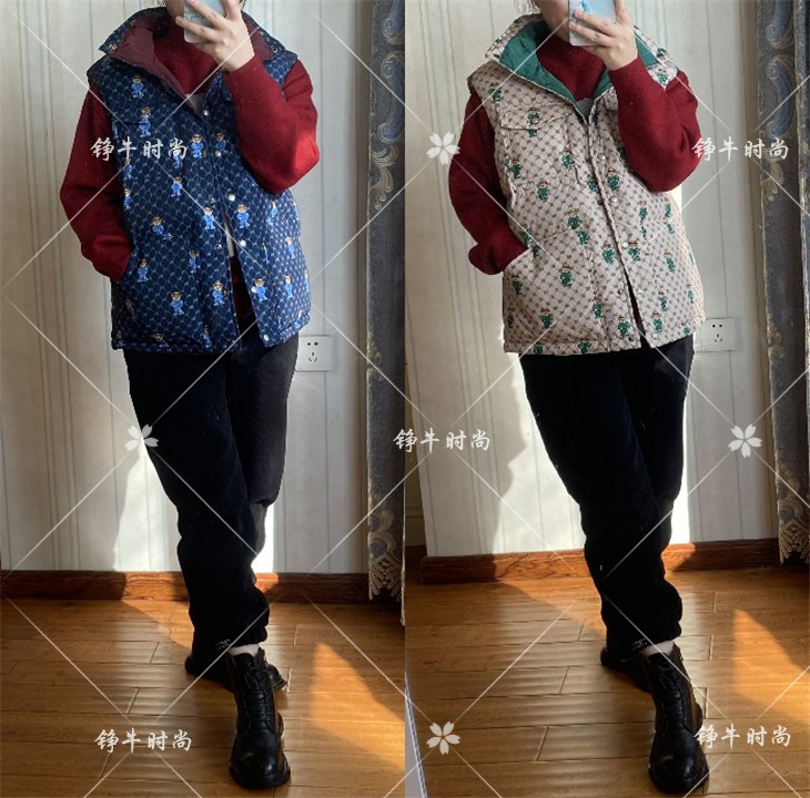 断码清专柜正品熊女大牌风羽绒服马甲背心TTJD214901S JD214901S