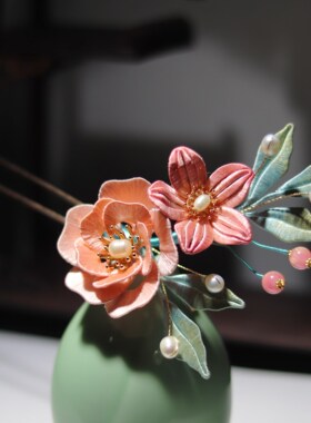 遗缠发簪古风缠花簪子