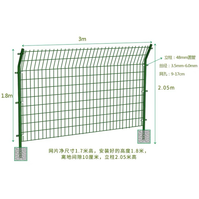 高速公路护栏网铁丝网围栏户外栅栏河道鱼塘护栏果园圈地围栏加粗