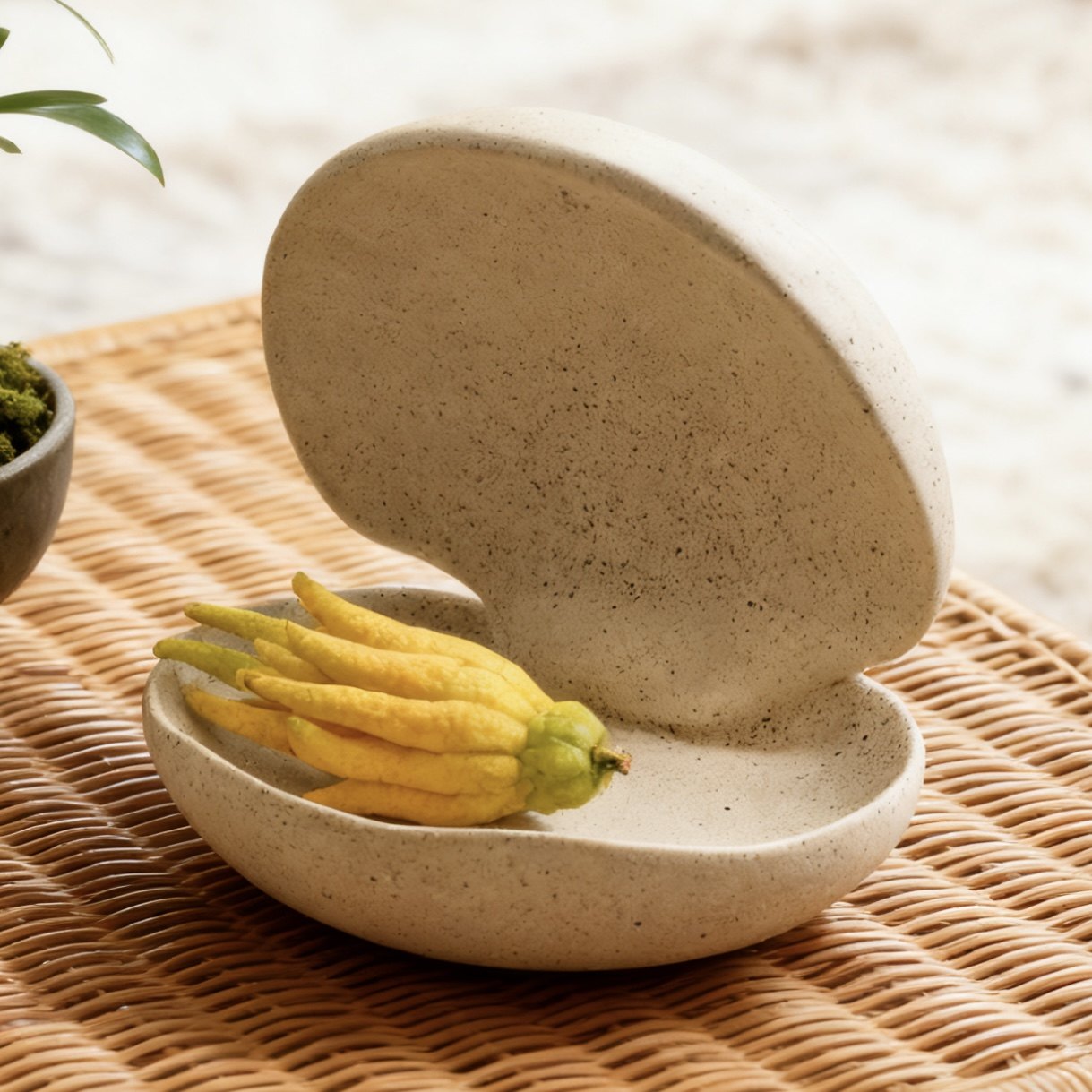 放佛手柑的托盘创意简约陶瓷花瓶专用底座果盘现代简约玄关小装饰,淘宝优惠券,粉丝福利购,淘宝优惠卷