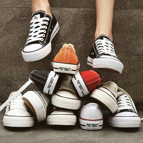 Human Oriented Canvas Shoes Women S Flat Bottomed Classic Student Board Shoes Ins Street Shooting Harajuku White