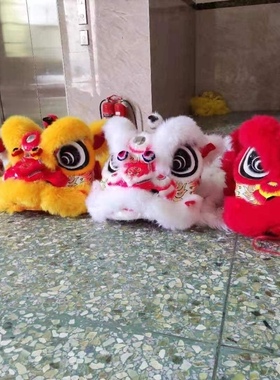 南狮行童狮 双人童狮 儿童醒狮 小狮子 儿童舞狮