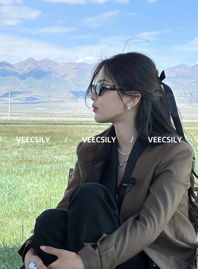 前卫猫眼黑色防紫外线遮阳太阳镜