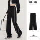 ກາງເກງຂາກ້ວາງສີ Contrast color pants wide leg