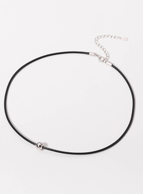 925纯银choker项圈女颈带转运珠项链ins冷淡风颈链锁骨链韩版性感