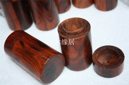 红酸枝直原木牙签筒 - 图0