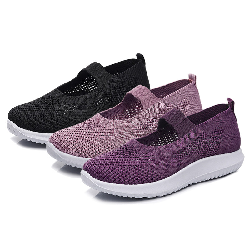 老北京布鞋夏季透气网面中老年女鞋 飞亚陆宝布鞋