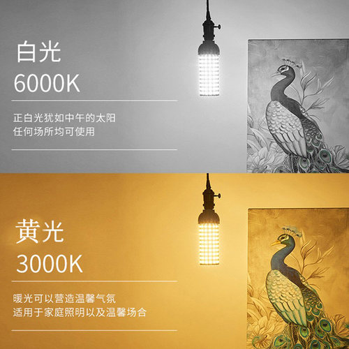 灯泡led节能灯螺口老式卡口家用大功率超亮细长暖黄光白光e40e27 - 图2