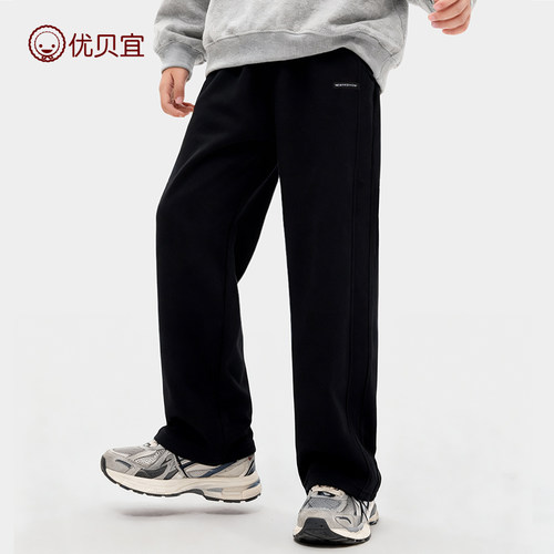 优贝宜童装男童加绒裤子男孩2026新品长裤儿童秋冬款青少年运动裤 - 图2