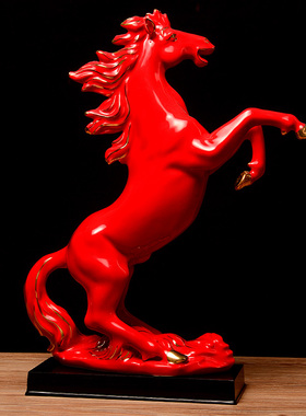 十二生肖红色办公室风水陶瓷马