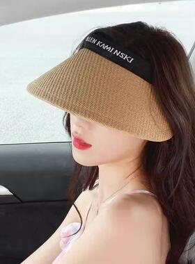 西本防晒帽子女夏季防紫外线2026新款发箍遮阳帽户外男草帽太阳帽