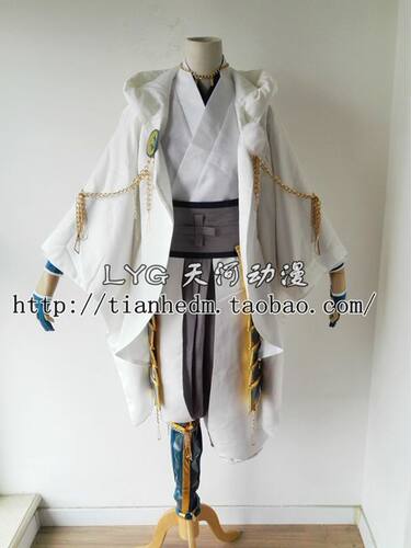 刀剑乱舞cos服 鹤丸国永cos服 鹤丸内番服cos服 游戏cosplay服装 - 图2