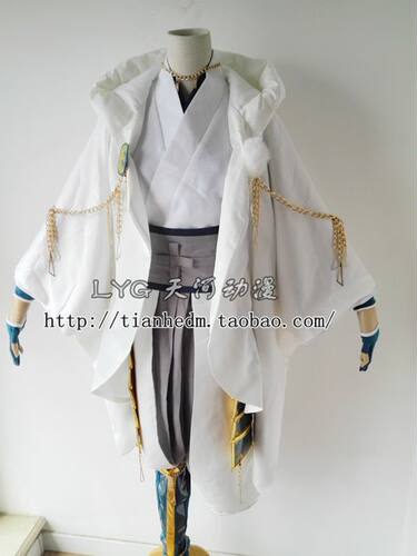 刀剑乱舞cos服 鹤丸国永cos服 鹤丸内番服cos服 游戏cosplay服装 - 图1