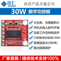 Power amplifier board power amplifier digital finished product power big sound vehicle car single track 30W board power amplifier module customized