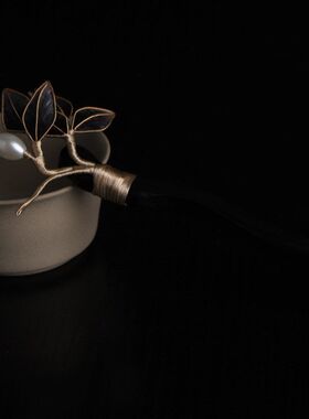 新款非遗掐丝绒花檀木发簪