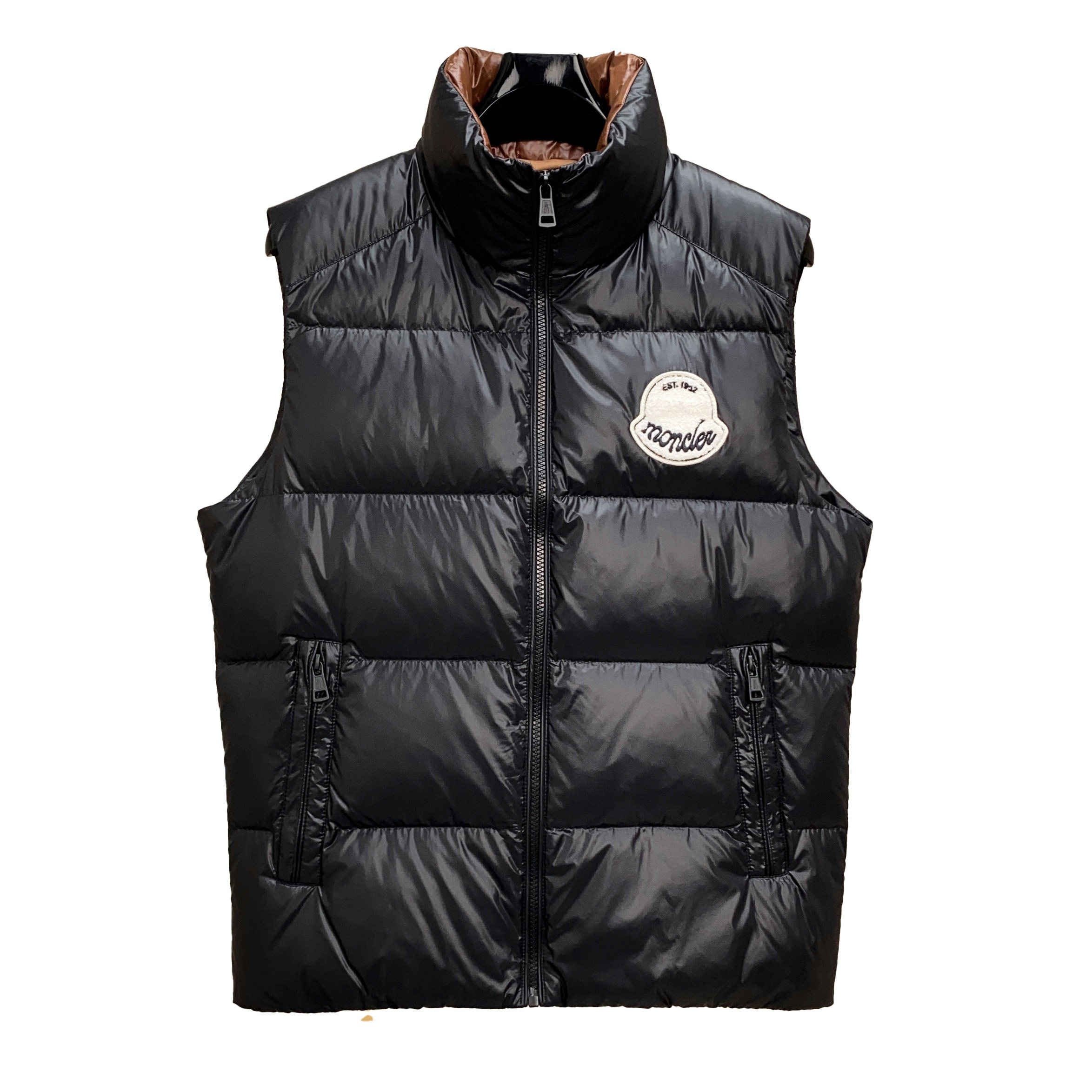 2025新款90白鸭绒羽绒马甲亮面男冬季保暖背心外套立领休闲潮牌潮,淘宝优惠券,粉丝福利购,淘宝优惠卷