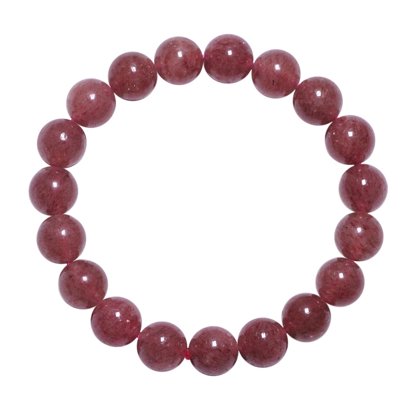 珂拉咪 天然草莓晶手链女款 粉色水晶单圈手串招桃花饰品 优质款,淘宝优惠券,粉丝福利购,淘宝优惠卷