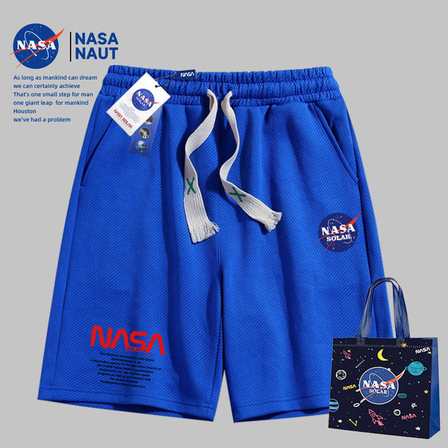 NASA co-branded shorts outdoor fashion brand casual