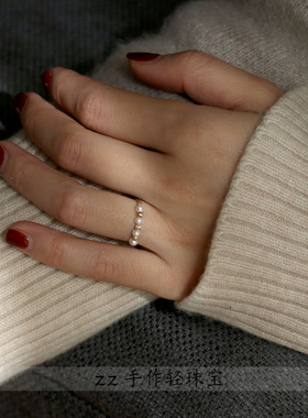 手作轻珠宝小众轻奢法式浪漫指环