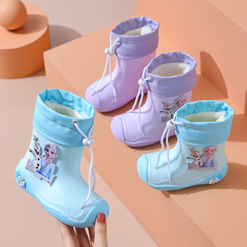 夏季儿童雨靴女童防滑软底中小童防水卡通水鞋宝宝爱莎公主雨鞋,淘宝优惠券,粉丝福利购,淘宝优惠卷