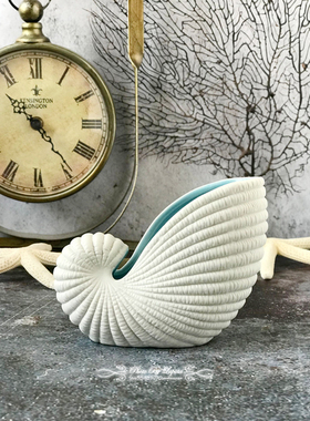 地中海风白瓷水培花瓶装饰摆件