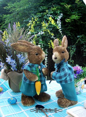 蓝色田园风森林系格子结婚礼物