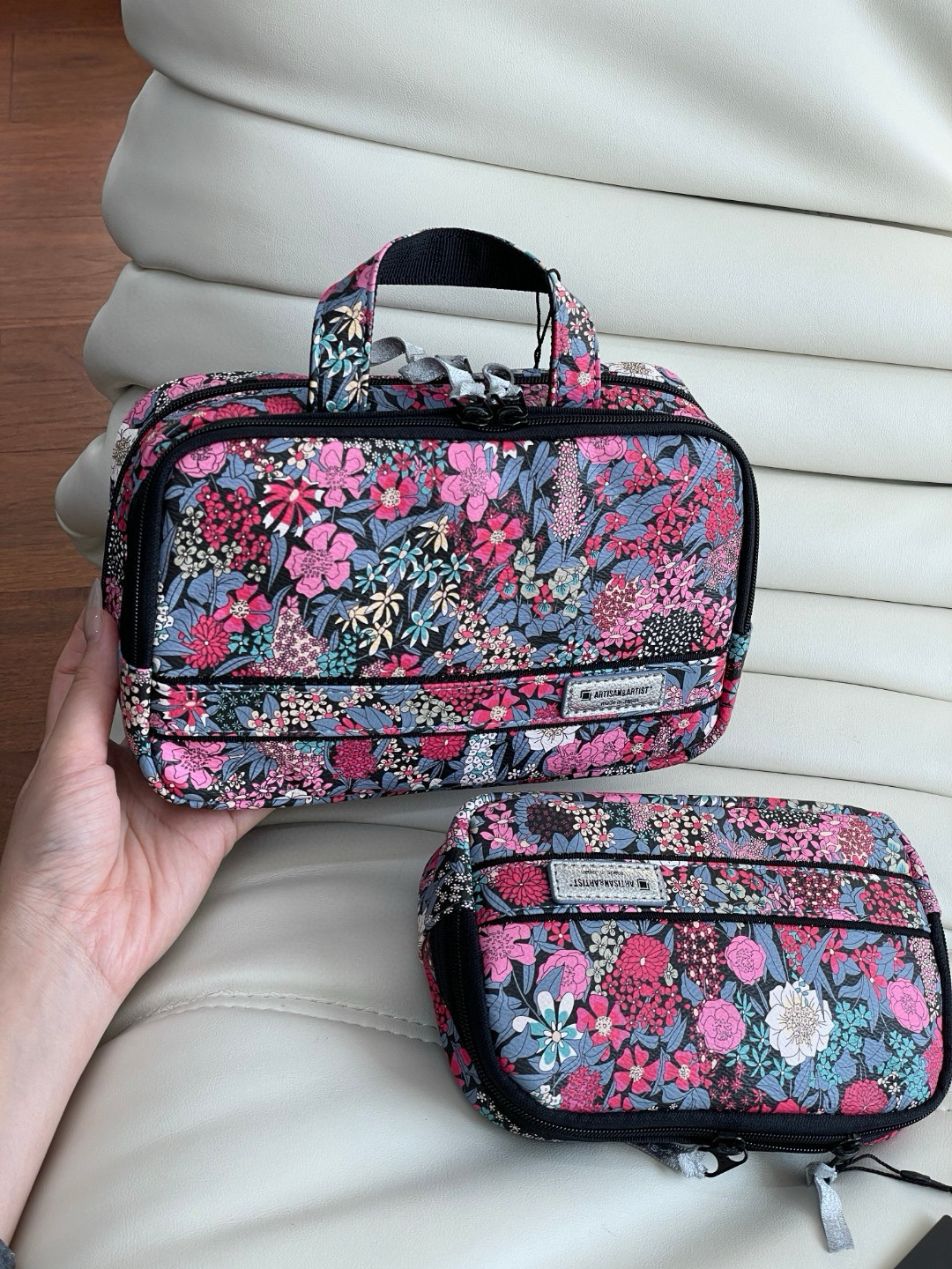 纯原现货日本订单ARTISAN&ARTIST 复古花花化妆包收纳包手拎包,淘宝优惠券,粉丝福利购,淘宝优惠卷