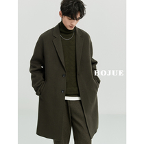 100 All wool Advanced senses Double face The big coat mens mid-23 Winter new Korean version Thickened Subcoat