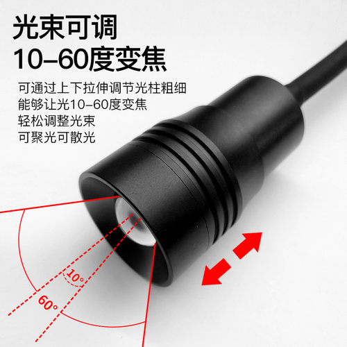 定时鱼缸射灯变焦南美造景雷龙专用灯原生水草灯三湖防水小鱼缸灯 - 图0