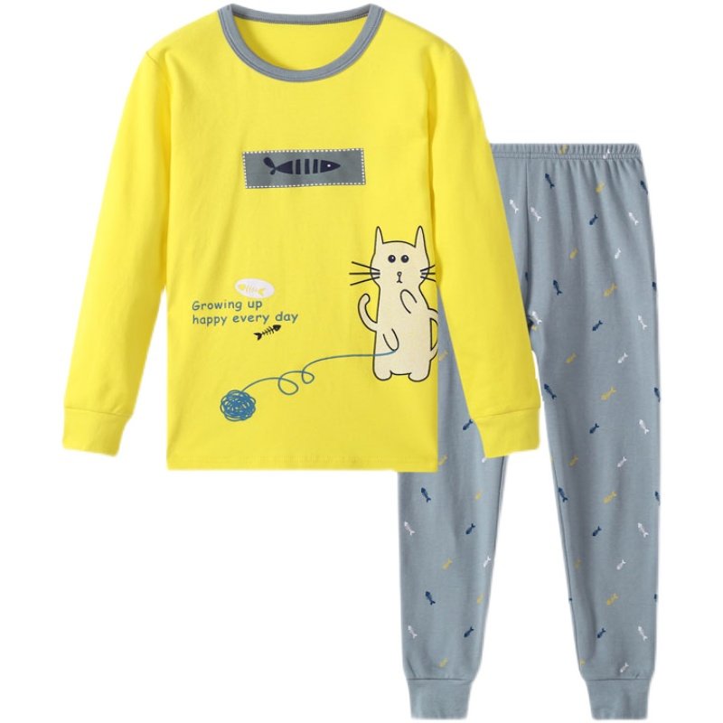 纯棉宝宝儿童秋衣秋裤套装中大童全棉男童装女童睡衣男孩保暖内衣,淘宝优惠券,粉丝福利购,淘宝优惠卷
