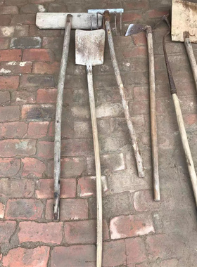 耙子铲子套装民俗怀旧老物件叉子旧农具工具纪念收藏品农耕摆件