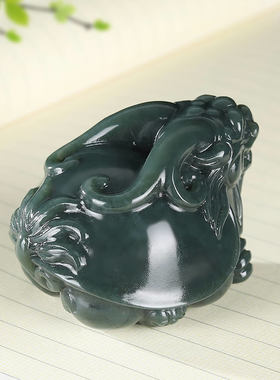 和田玉龙龟把件挂件青玉