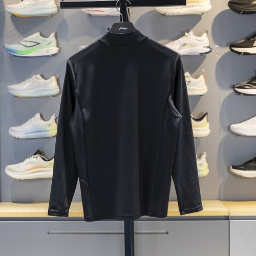 李宁长袖T恤男子2025秋季新款团购系列半高领休闲百搭卫衣ATLV349 - 图1