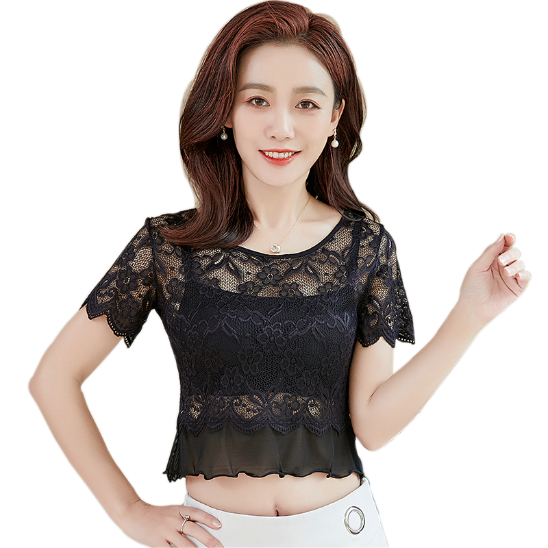 香榭儿蕾丝薄款夏2020新款打底衫 香榭儿蕾丝衫/雪纺衫