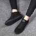Kemalong 2019 mùa thu và mùa đông giày nam màu đen hoang dã giày cao cổ nam giày bốt ngắn - Giày ống giầy sneaker Giày ống